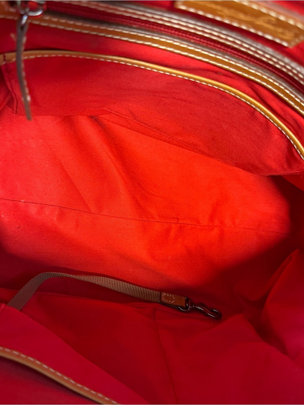 Dooney & Bourke Turquoise (Calypso) Audrey Pebbled Leather Satchel with Tan Trim - Picture 9 of 11
